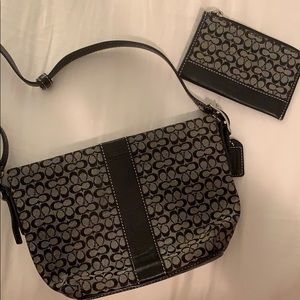Black Coach Bag, Matching Wallet